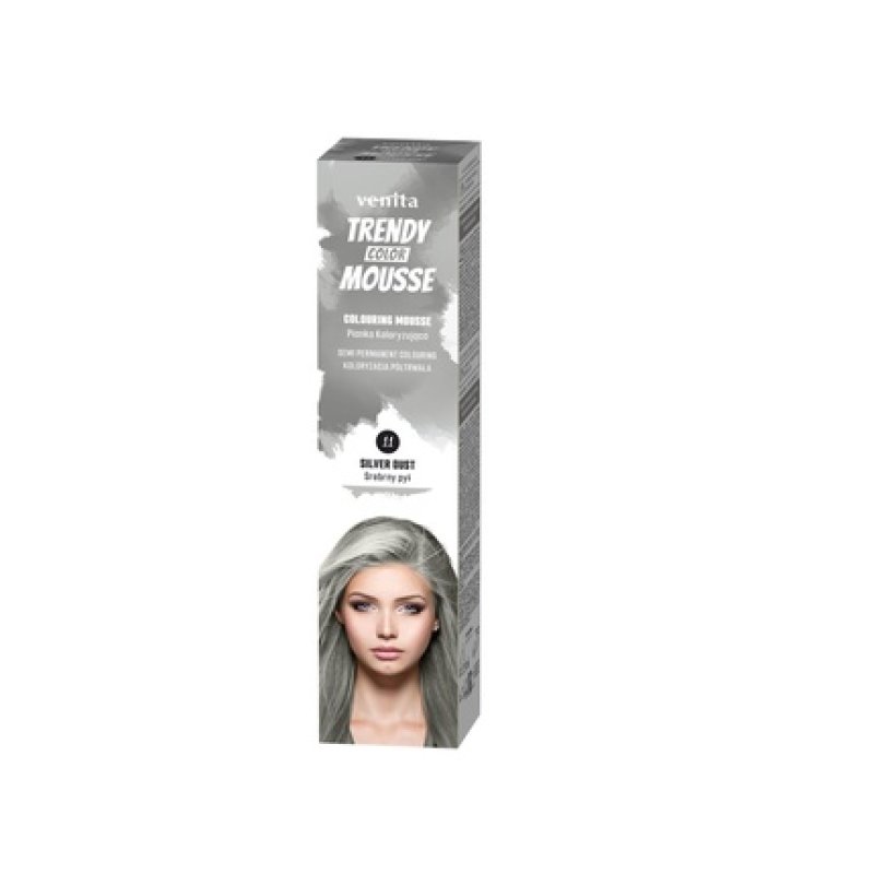 Venita Trendy Color Mousse Hair Coloring Foam 11 Silver Dust 75ml
