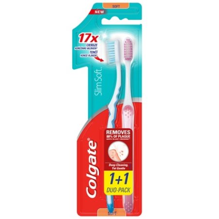 Colgate Slim Soft Advanced Toothbrush Duopack 2 Pieces