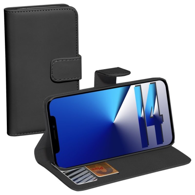 PEDEA Book Cover Classic fr iPhone 14, schwarz