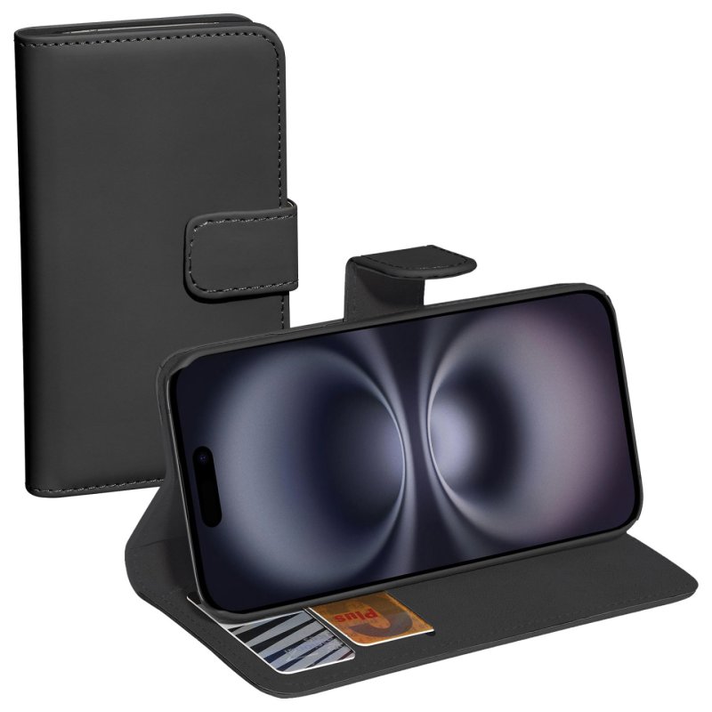 PEDEA Book Cover Classic fr Apple iPhone 16 black
