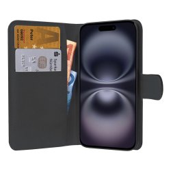 PEDEA Book Cover Classic fr Apple iPhone 16 Plus black