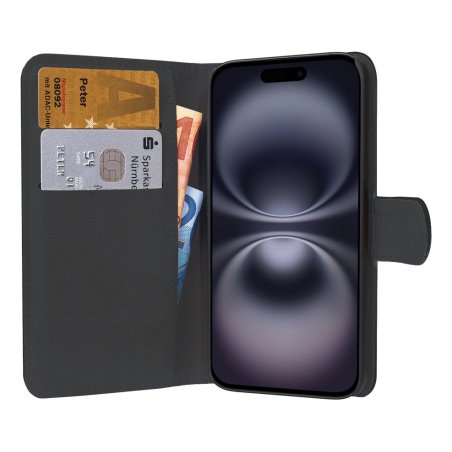 PEDEA Book Cover Classic fr Apple iPhone 16 Plus black