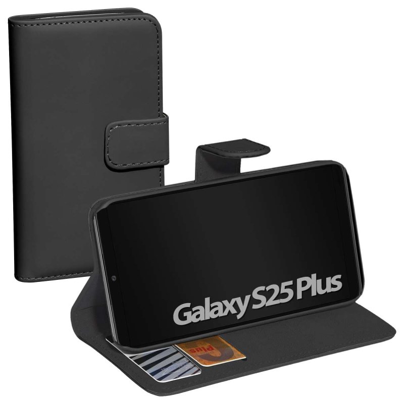 PEDEA Book Cover Classic fr Samsung Galaxy S25 5G, schwarz