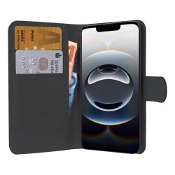 PEDEA Book Cover Classic fr Apple iPhone 16e, schwarz