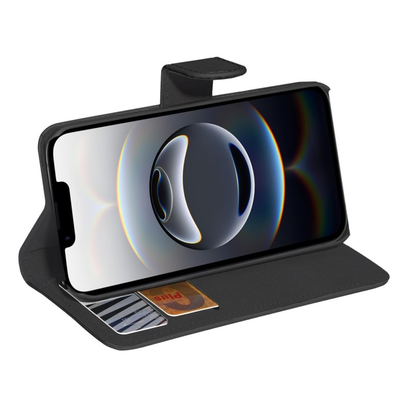 PEDEA Book Cover Classic fr Apple iPhone 16e, schwarz