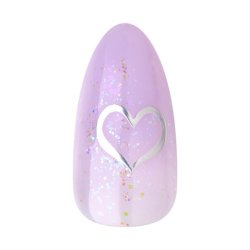 Kiss Gel Fantasy Jelly Artificial Nails One Day Jelly Purple Medium Almond