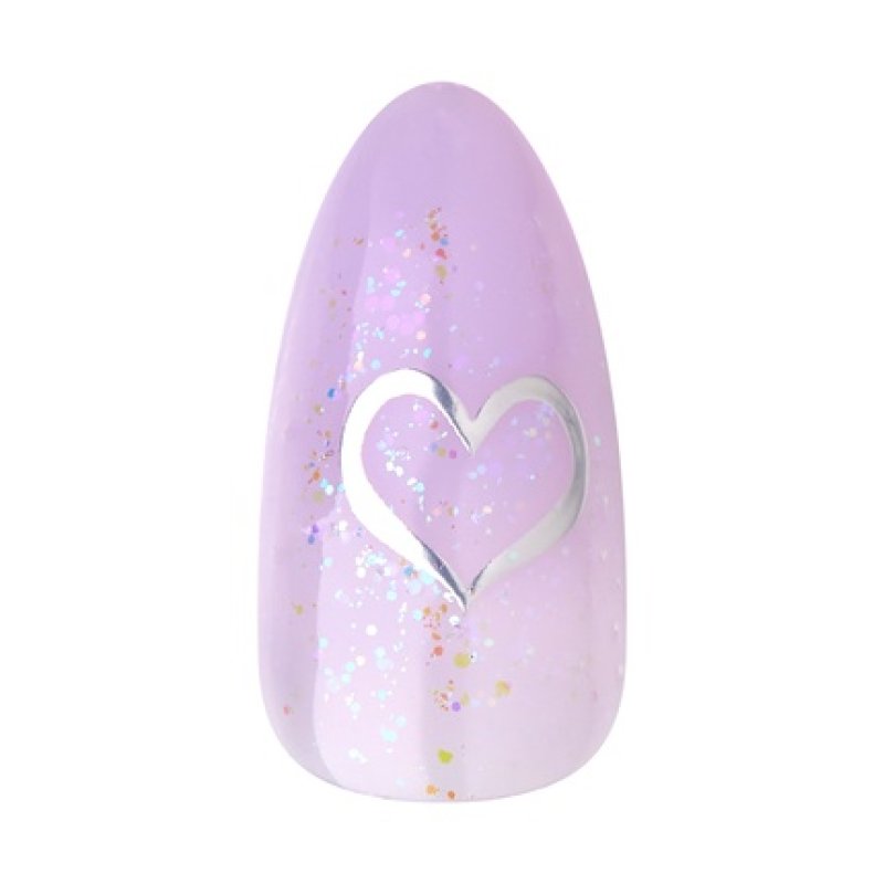 Kiss Gel Fantasy Jelly Artificial Nails One Day Jelly Purple Medium Almond