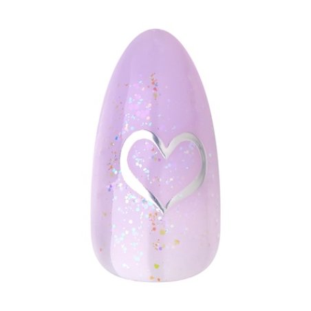 Kiss Gel Fantasy Jelly Artificial Nails One Day Jelly Purple Medium Almond