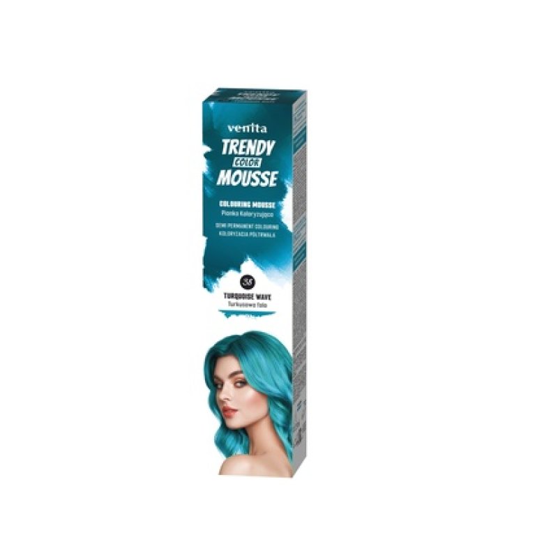 Venita Trendy Color Mousse Hair Coloring Foam 38 Turquoise Wave 75ml
