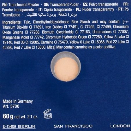 Kryolan Transparent Fixing Powder 60g TL9