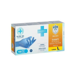 Guanti Protec Nitrile Gloves 100 Pieces Without Polymer Blue