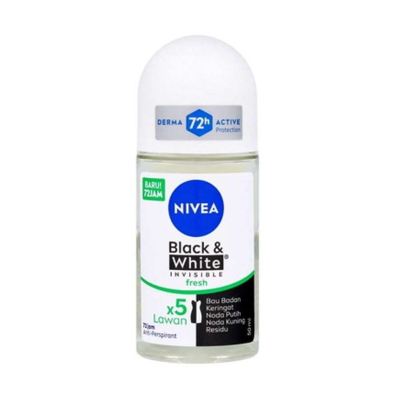 Nivea Deodorant Rollon 50ml Women Black & White Fresh