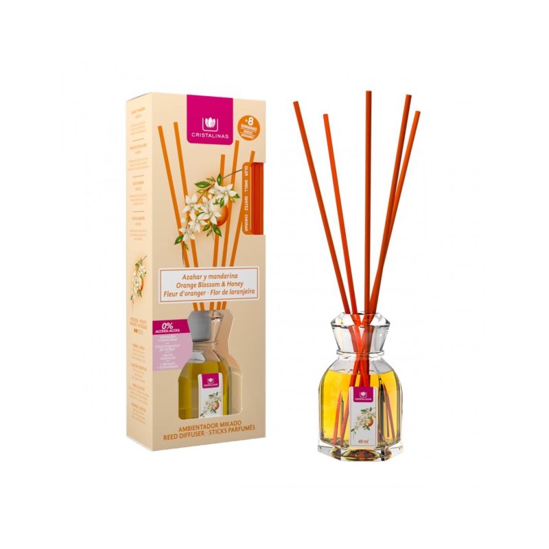 Cristalinas Reed Diffuser 40ml Orange Blossom and Honey