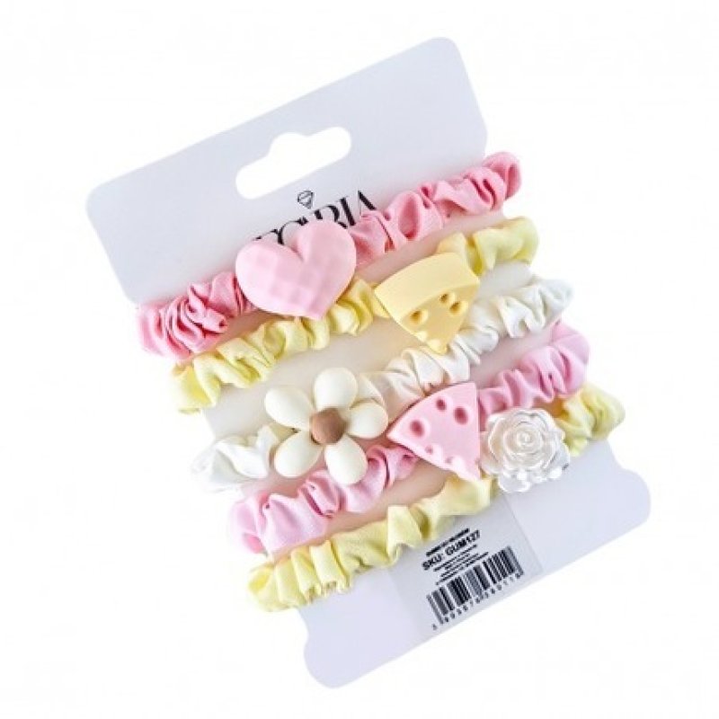 Ecarla Hair Ties Scrunchies G127 1 Pack 5 Pieces