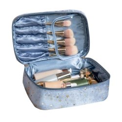 Ecarla Foldable Cosmetic Bag With 2in1 Insert Blue Ks97n