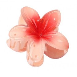 Ecarla Hair Clip Flower Salmon Ombre Sp269r 1 Piece
