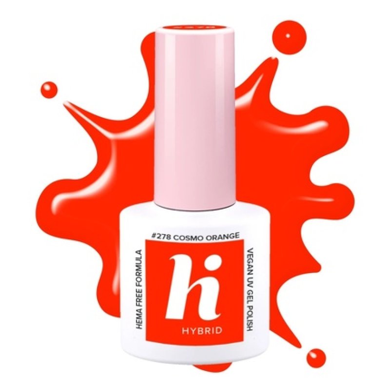Hi Hybrid Hema Free Hybrid Nail Polish Neon 278 Cosmo Orange 5ml