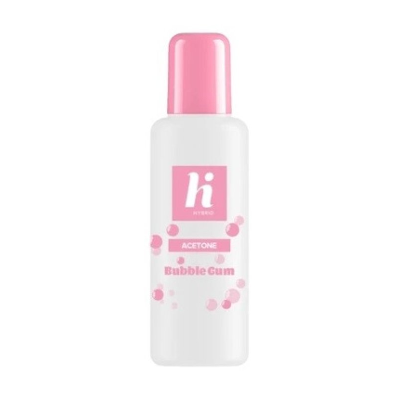 Hi Hybrid Acetone For Removing Hybrid Nail Polish Bubble Gum 125 Ml