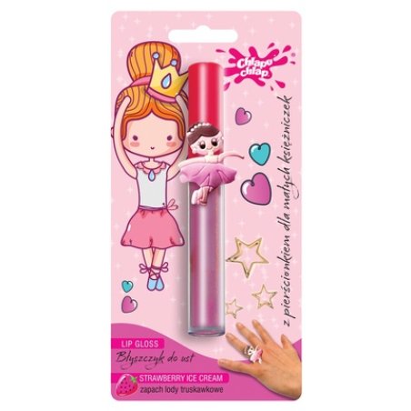Chlapu Chlap Lip Gloss With Ring Strawberry Ice Cream 1 Piece