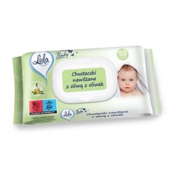 Stella Lula Baby Moist Wipes For Infants And Children With Olive Oil 50 Pieces