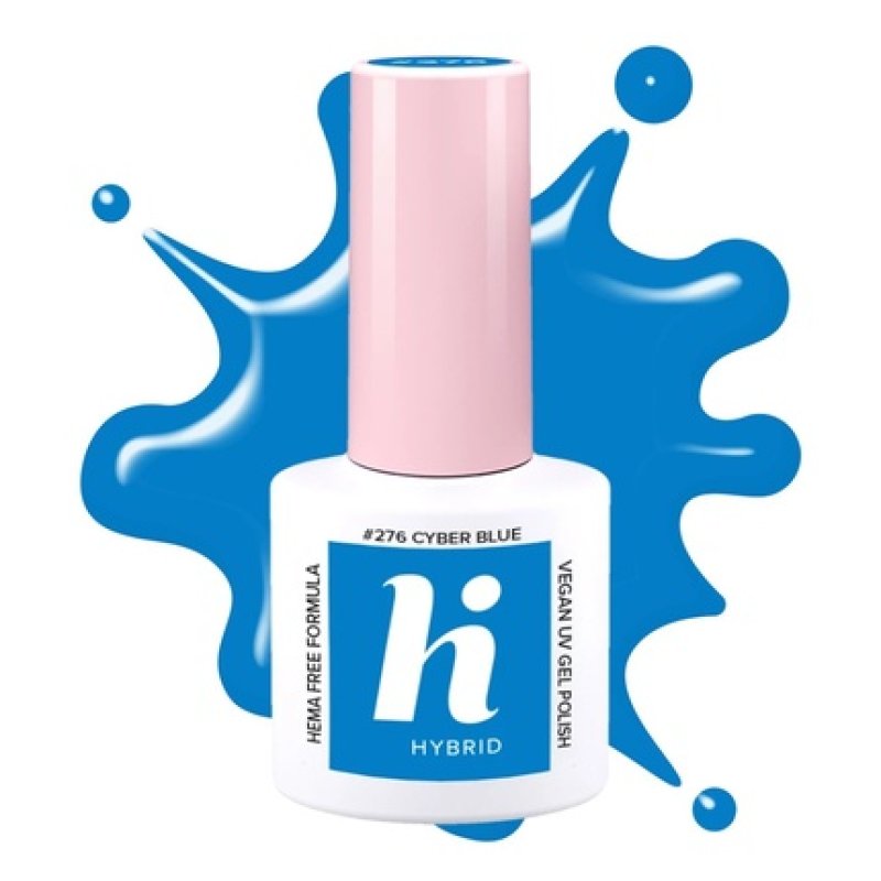 Hi Hybrid Hema Free Hybrid Nail Polish Neon 276 Cyber Blue 5ml