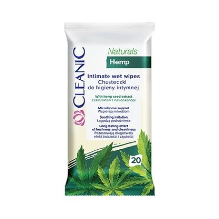 Harper Cleanic Intimate Hygiene Wipes Naturals Hemp 20 Pieces