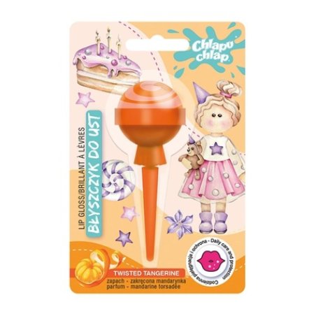 Chlapu Chlap Lip Gloss Lollipop Twisted Mandarin 8 Ml