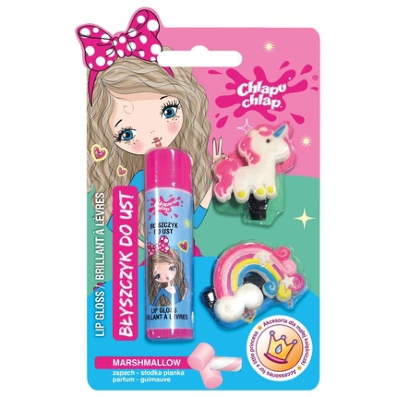 Chlapu Chlap Lip Gloss Hair Clips Sweet Foam 1 Pack