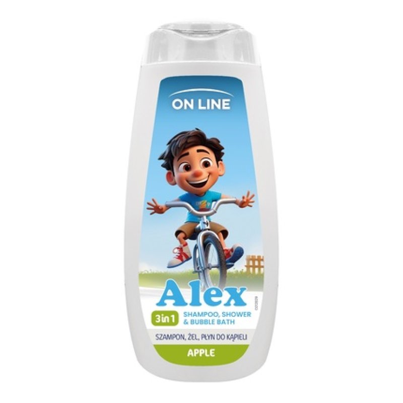 Forte Sweeden On Line Kids Alex 3 In 1 Shampoo Gel Bath Liquid Apple 400 Ml