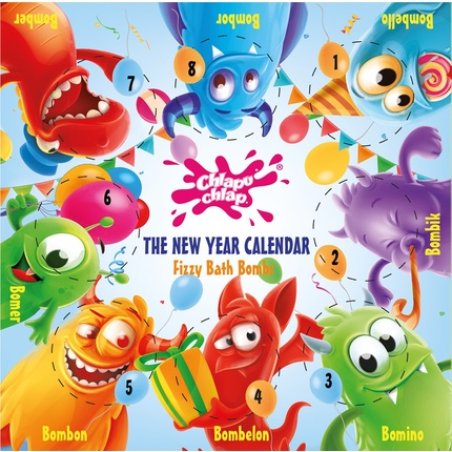 Chlapu Chlap Set Of Bath Bombs New Year's Calendar With Monsters 1 Pack