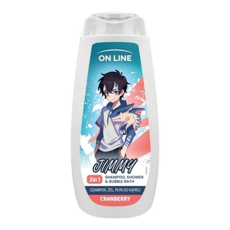 Forte Sweeden On Line Kids Jimmy 3 In 1 Shampoo Gel Bath Liquid Cranberry 400 Ml