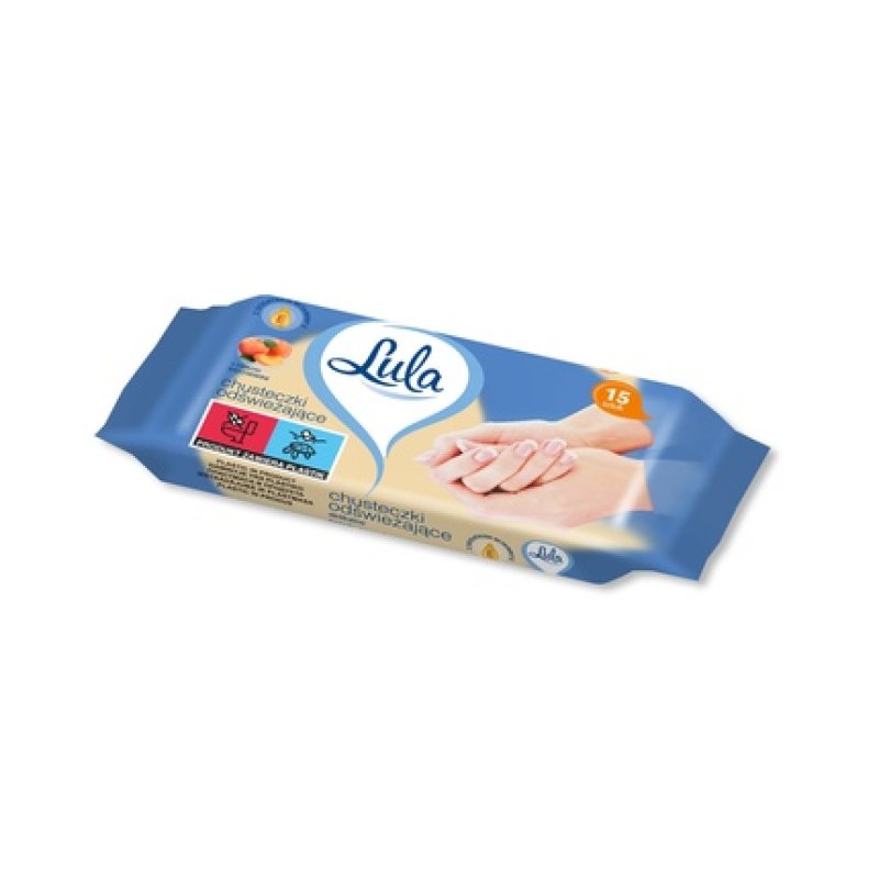 Stella Lula Refreshing Wipes With Vitamin E Peach Scent 15 Pieces