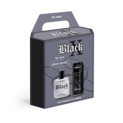 Dramers Jean Marc X Black Men's Gift Set Deodorant 150 Ml Aftershave 100 Ml
