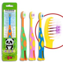 Wellbee Kids Toothbrush 3 Travel Soft Mix Of Colors
