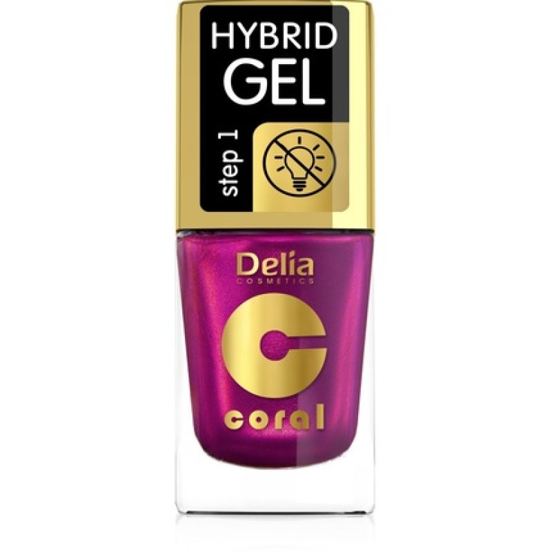 Delia Coral Hybrid Gel Nail Polish No 108 Multirefleks Cherry 11ml