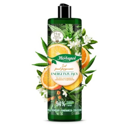 Herbapol Energizing Shower Gel Hemp Oil Orange Ginseng 400 Ml