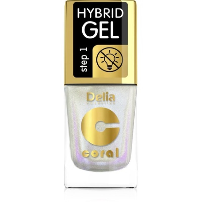Delia Coral Hybrid Gel Nail Polish No 104 Multirefleks Pearly 11ml