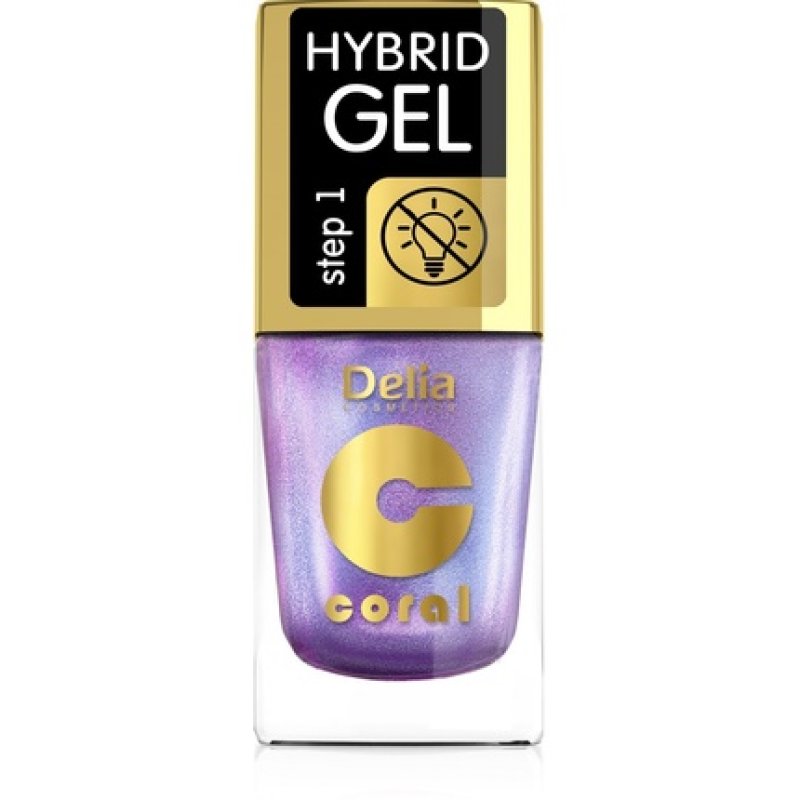 Delia Coral Hybrid Gel Nail Polish No 106 Multirefleks Purple 11ml
