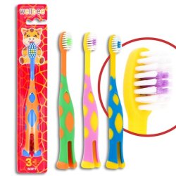 Wellbee Kids Toothbrush 3 Soft Mix Of Colors