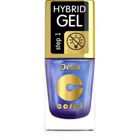 Delia Coral Hybrid Gel Nail Polish No 109 Multireflect Blue 11ml