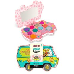 MAD BEAUTY Scooby-Doo The Mystery Machine Eye Shadow Palette with Lid Mirror and Metallic Shimmers - Pressed Glitter -