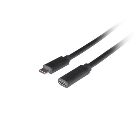 CABLE LANBERG USB-C 3.1 MACHO/HEMBRA 0.5M NEGRO