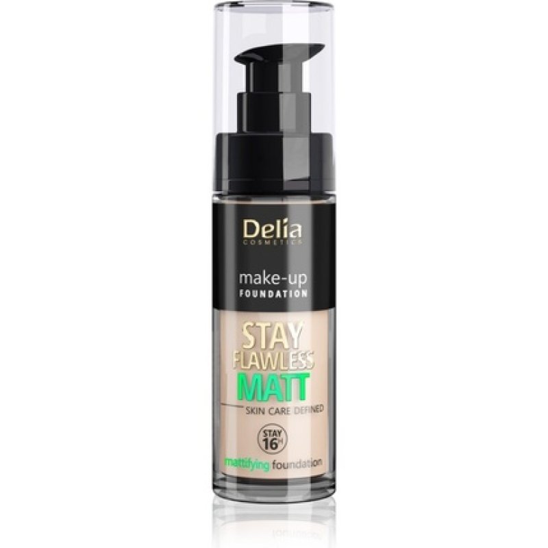 Delia Delia Cosmetics Stay Flawless Matt Foundation 16h No 402 Light Beige 30ml