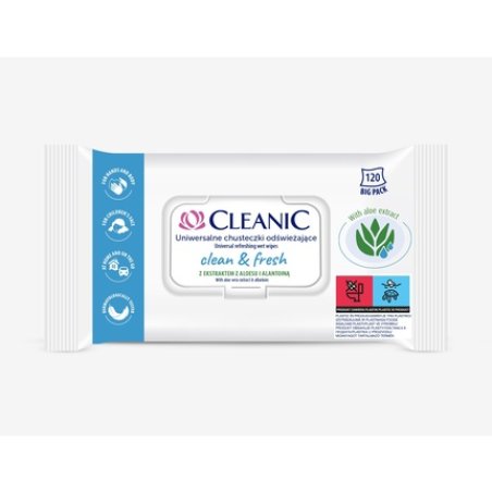 Harper Cleanic Universal Refreshing Wipes Clean&Fresh 120 Pieces