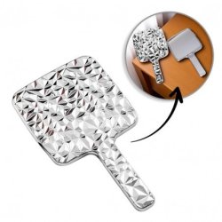 Ecarla Cosmetic Mirror With Handle Onesided Xl Height 23 Cm Silver L24s