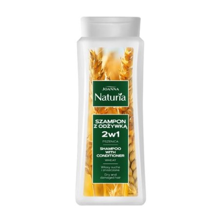 Joanna Naturia 2 In 1 Shampoo With Conditioner For Dry And Damaged Hair Wheat 500 Ml