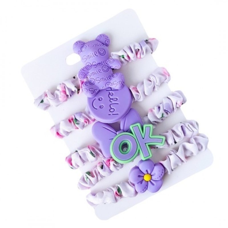 Ecarla Hair Ties Scrunchies G126 1 Pack 5 Pieces