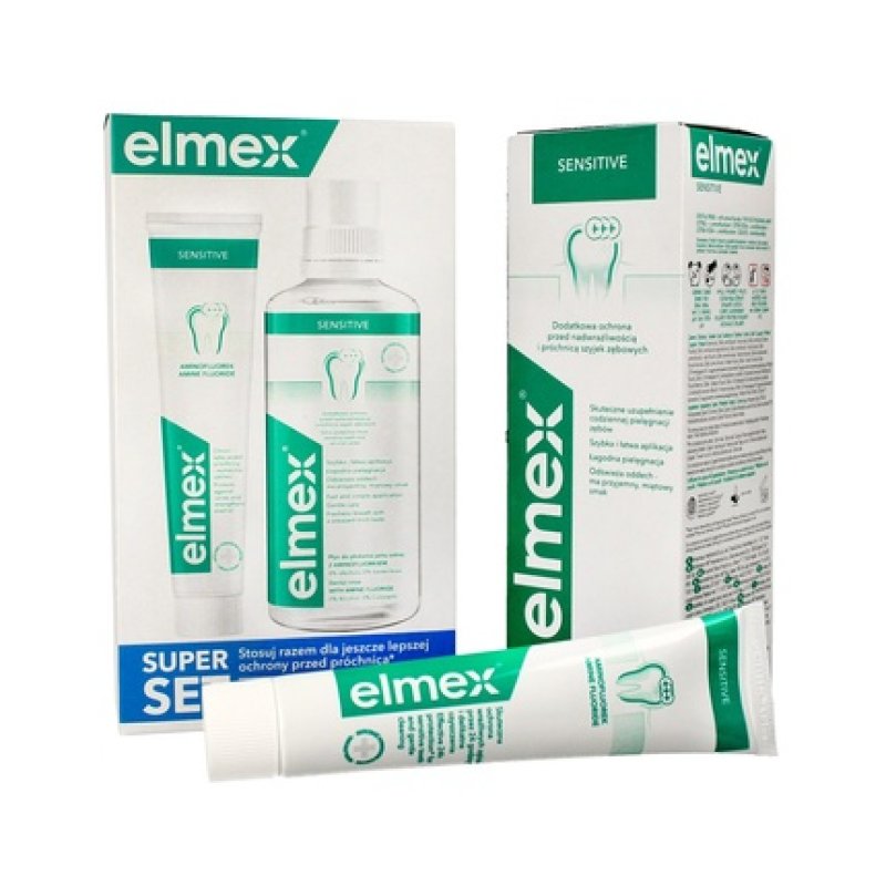 Colgate Elmex Sensitive Set Toothpaste 75ml Mouthwash 400ml