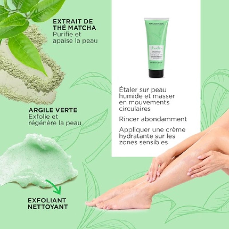 Naturaverde Purifying Body Scrub with Matcha Tea and Green Clay