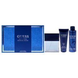 Seductive Homme Blue By Guess For Men Gift Set 4 Piece 34oz Edt Spray 6oz Deodorant